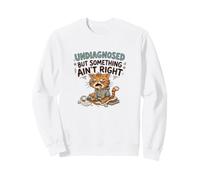 Undiagnosed But Something Ain't Right Grumpy Funny Cat Sudadera