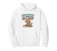 Undiagnosed But Something Ain't Right Grumpy Funny Cat Sudadera con Capucha