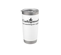 Undiagnosed But Something Ain't Right Women Funny Witch Hat Vaso térmico de acero inoxidable de doble pared