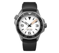 Undone AQUALUME - Reloj de pulsera para hombre, color negro, con tela de silicona y titanio, color negro y blanco, arena, Correa