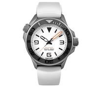 Undone AQUALUME WHITE Automático Titanio Silicona Tela Blanco Zafiro Reloj Hombre