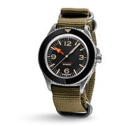 UNDONE Basecamp Classic Original 40 mm 100M resistente al agua reloj automático personalizable con correa militar verde y esfera negra, Verde, BCP-CLS-BLU