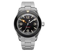 Undone Basecamp Labcraft - Reloj automático de acero negro zafiro para hombre, Negro , Pulsera