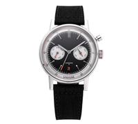 Undone Urban Eclipse Automático Acero Cuero Arena Zafiro Vintage Multifunción Reloj Hombre, Negro , Correa