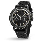 UNDONE Urban Sport Speedy - Cronógrafo híbrido de cuarzo mecánico de 40 mm, resistencia al agua hasta 30 m, esfera negra, Negro -