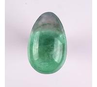 Undrill Crystal Massage Egg 3Pcs / Set Natural Rose Quartz Amethyst Yoni Ball Kegel Exercise, 40x25 Fluorita