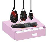 Undrilled White Jade Yoni Egg Set Obsidian Kegel Exercise Jade Egg -Undrill_Egg_with_Box
