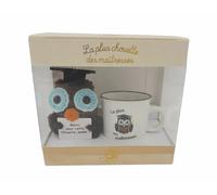 Une chouette année !: Coffret avec 1 tasse, 1 mascotte au crochet et 1 livre de recettes