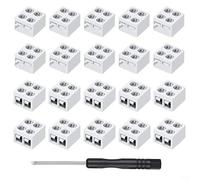 Une fácilmente tus LED con nuestro paquete de 20 conectores de luz de cinta sin soldadura atornillados (10 mm)