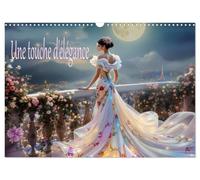 Une touche d'élégance (Calendrier mural 2027 DIN A3 vertical), CALVENDO calendrier mensuel: Douze femmes mystérieuses au clair de lune, au-dessus de la ville.