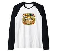 Unearth a Story Summer Library Reading 2026 Dinosaur Prize Camiseta Manga Raglan