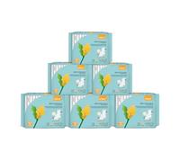 uNeat Long with Wings - Almohadillas sanitarias ultrafinas, sin perfume, eliminan el olor, gran absorción, almohadillas de día/noche (largas, 10 unidades/paquete, paquete de 6)