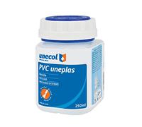 Unecol PVC Uneplas - Adhesivo especial para tubería (bote de plástico con pincel, 250 ml) color transparente