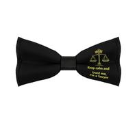 Unedskck Pajarita ajustable preatada para hombre, diseño con texto en inglés "Keep Calm And Trust Me I Am A Lawyer", corbatines clásicos de color sólido para bodas, fiestas de graduación
