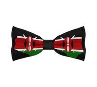 Unedskck Pajaritas clásicas ajustables con diseño de mapa de la bandera de Kenia para hombre, para negocios, bodas, fiestas