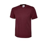 Uneek clothing - Camiseta clásica de manga corta Rojo rojo (Maroon) M