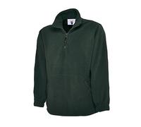 Uneek clothing UC602 - Chaqueta de forro polar con cremallera de 1/4 (300 g/m²), color verde