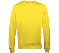 Uneek, Sudadera clásica lisa de cuello redondo, 300 g, Amarillo, XXXXL