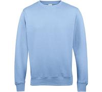 Uneek, Sudadera clásica lisa de cuello redondo, 300 g, Azul celeste, XL