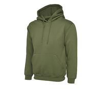 Uneek - Sudadera con capucha para hombre (22 colores), verde (Military Green), XL