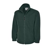 Uneek UC604 - Chaqueta clásica de forro polar con cremallera completa, 300 g/m², botella - XL - XL, verde oscuro, XL