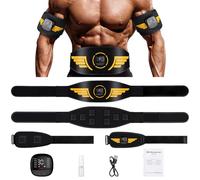 Unegnel Electroestimulador Abdominal,Electroestimulador Muscular con 10 Modos Y 30 Intensidades, EMS Abdominales Electroestimulacion para Abdominales Brazos Piernas, Indicador De Consumo De CaloríAs