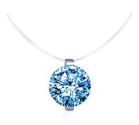 Unendlich U-Collar de mujer Colgante de diamante azul S925 Colgante de cadena transparente de plata esterlina Moda y exquisito