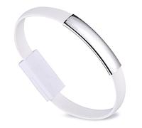 Unendlich U Infinito U - Pulsera Blanco de Cable Cargador y de Datos en Forma de Pulser Toma USB para iPhone 5/5S/5C/6/6S/6 Plus/6S Plus/iPod y iPad, en 6