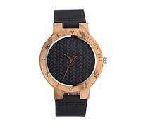 Unendlich U-Moda Casual Reloj de Madera de Bambú para Mujer y Hombre Reloj de Cuarzo Negocios con la Correa de Cuero Genuino Idea Regalo Navidad