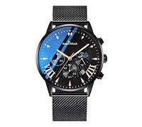 Unendlich U-Reloj de Cuarzo Cronógrafo para Hombre Minimalista Moda Relojes de Pulsera Casual Impermeable con Reloj Calendario