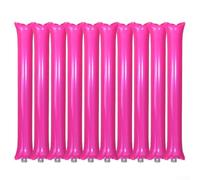 Únete a la emoción con 10 varitas inflables y animación (rosa)
