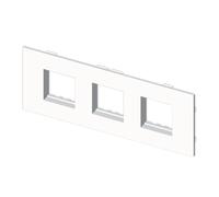 Unex 73662-2 U24X Placa Triple para Mecanismo Simon 27, Blanco, 92 mm Altura x 250 mm Ancho