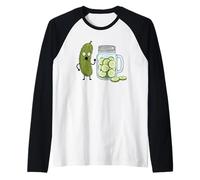 Unexpected Pickle Outcome Funny Cucumber Camiseta Manga Raglan