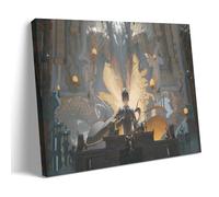 UNFANRWZW Genshin Impact Game Zhongli Art Poster Pintura Decorativa Lienzo Arte Mural Salón Póster Dormitorio Pintura, Arte de Pared Impresión de Imagen Moderna Decoración de Habitación Familiar 40 x