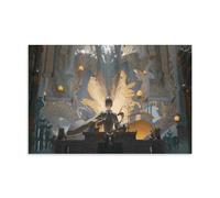 UNFANRWZW Genshin Impact Game Zhongli Art Poster Pintura Decorativa Lienzo Arte Mural Salón Póster Dormitorio Pintura, Arte de Pared Impresión de Imagen Moderna Decoración de Habitación Familiar 30 x