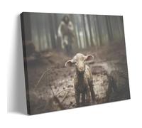 UNFANRWZW Jesús Lost Sheep Póster Pintura Decorativa Lienzo Arte de Pared Salón Póster Dormitorio Pintura, Arte de Pared Impresión de Imagen Moderna Decoración de Habitación Familiar 40 x 60 cm
