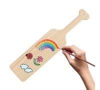 Unfinished Solid Wood Decorative Paddle - Fraternity Wood Paddle, DIY Craft Project, Custom Ẃood Paddles Design, Durable Solid Construction Perfect For Wedding Graduation Party Home Decoration Adults