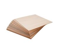 Unfinished Wood 30 láminas de madera tilo 40x40 cm, paneles rectangulares contrachapada en blanco for manualidades y carpintería