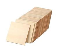 Unfinished Wood De 2 a 10 láminas rectangulares de madera 10x10 cm o 15x10, sin tratar, for manualidades, pirograbado, pintura, tinte y grabado en(10x10cm,2PCS_THICKNESS 2.5MM)