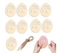 Unfinished Wood Ornaments, 8 x 6 cm Easter Eggs Paintable Decorations - Versatile Unfinished Wood Cutouts | Convenient To Install for School Party Home Bedroom Apartment Family Gathering
