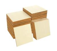 Unfinished Wood Rodajas cuadradas de madera sin tratar 1 a 30 cm, piezas for manualidades, pintura, decoración del hogar y proyectos artísticos(50pcs 8cm)
