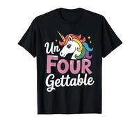 Unfourgettable 4th Birthdays Girl Un Four Gettable Cumpleaños Camiseta