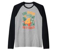 Unfourgettable 4th Birthdays Girl Un Four Gettable Cumpleaños Camiseta Manga Raglan