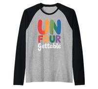 Unfourgettable 4th Birthdays Girl Un Four Gettable Cumpleaños Camiseta Manga Raglan
