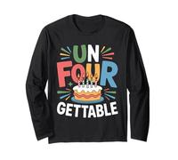 Unfourgettable 4th Birthdays Girl Un Four Gettable Cumpleaños Manga Larga