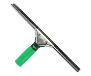 UNGER 79001 ErgoTec - Escobilla de Goma (45 cm, Canal de Acero Inoxidable y Mango de Goma para Limpiar Ventanas