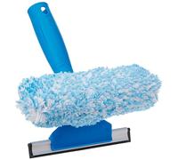 Unger Limpiador y escobilla de microfibra 2 en 1, azul, 6 pulgadas