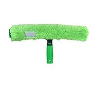 Unger 79020 MicroStrip 79020-Limpiador para Ventanas (35 cm de Longitud, Funda de Microfibra, Incluye Almohadilla para Manchas difíciles, Intercambiable con Velcro), Verde