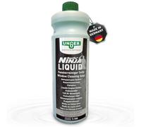 UNGER NINJA Liquid Limpiacristales Concentrado 1L - profesional 1:100 | Espuma de larga duración - poder de limpieza máximo, sin marcas para ventanas, cristal y espejos - Made in Germany