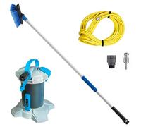 UNGER Set profesional con filtro de agua pura, vara de aluminio de 1,2 m y cepillo suave, limpieza exterior sin marcas ni rayas, para ventanas, invernaderos, paneles fotovoltaicos y caravanas